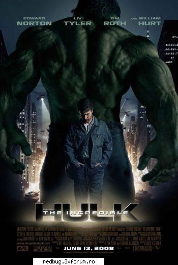 despre film:
omul de stiinta bruce banner (edward norton) cauta un leac pentru boala sa unica ce il